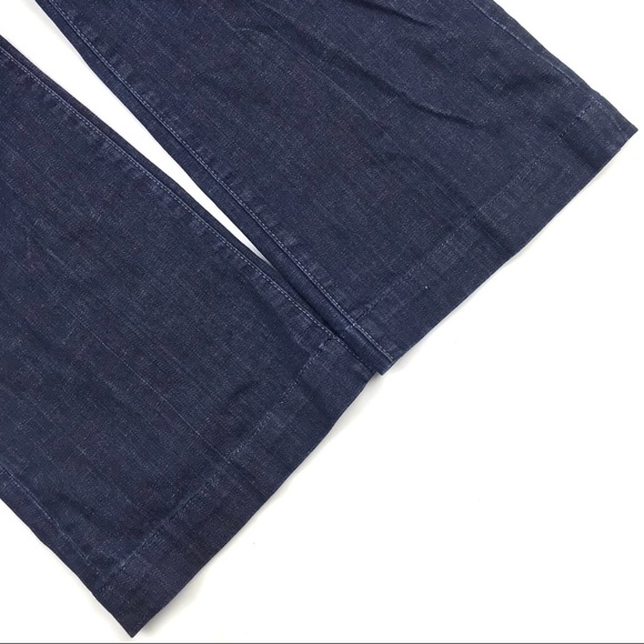 7 For All Mankind Dojos zipper fly medium dark wash flare leg jeans size 30 - Picture 6 of 9